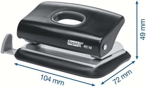 Perforator Rapid FC10 2-gaats 10vel zwart-3