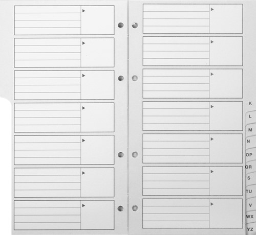 Telefoonregister navulling Kangaro A-Z 200x100mm 4-rings-2