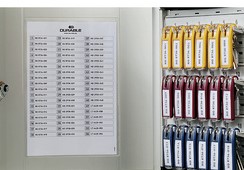 Sleutelkast Durable 1952 aluminium 36haken 302x280x118mm-2