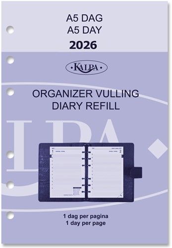 Agendavulling 2021 Kalpa A5 1dag/1pagina