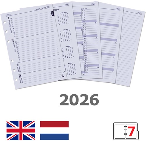 Agendavulling 2021 Kalpa A5 7 dag/2 pagina's-2