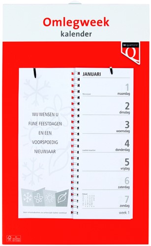 Weekomlegkalender 2021 Quantore