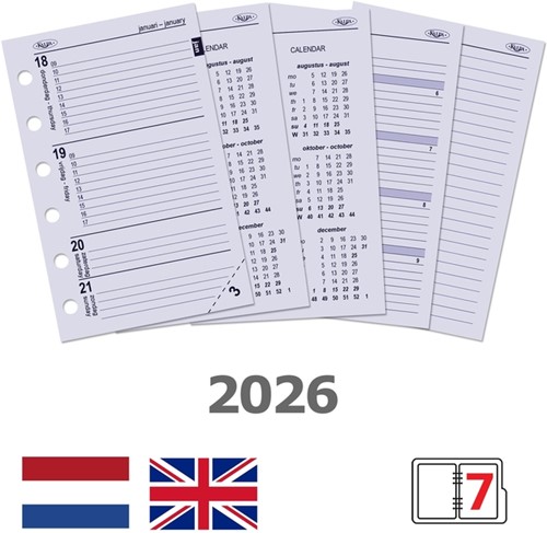 Agendavulling 2021 Kalpa Pocket Junior 7dag/2pagina's-2
