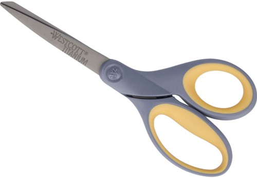 Kantoorschaar Westcott 210mm met softgrip titanium-3