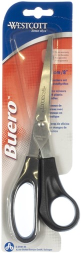 Schaar Westcott Buro 210mm RVS met kunststof grip groot oog-2