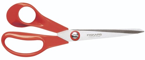 Schaar Fiskars Classic universeel 21cm links rood-2
