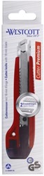 Snijmes Westcott Premium 18mm met metalen geleiding rood