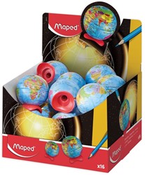 Puntenslijper Maped Globe 1gaats display à 16stuks assorti