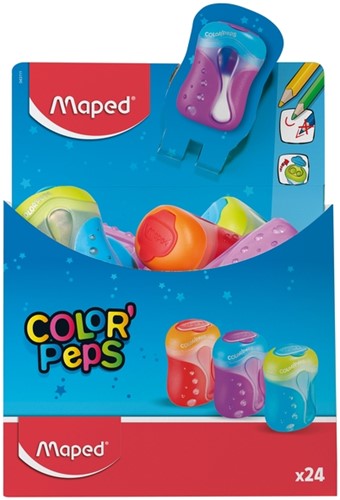 Puntenslijper Maped Colorpeps dubbel assorti display à 24 stuk-2
