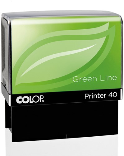 Tekststempel Colop 40 green line+bon 6regels 59x23mm