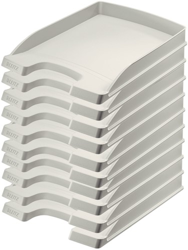 Brievenbak Leitz Plus Slim A4 grijs-3