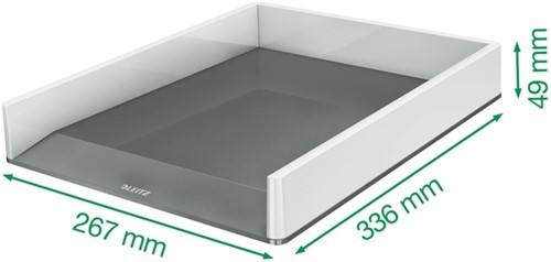 Brievenbak Leitz WOW wit/grijs-2