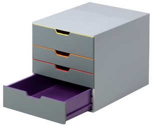Ladenbox Durable Varicolor 4 laden grijs-3