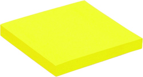 Memoblaadjes Quantore 76x76mm neon geel