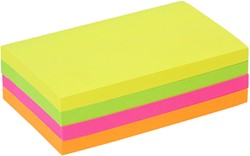 Memoblaadjes Quantore 76x127mm neon assorti 4 kleuren