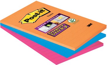 Memoblok 3M Post-it 4690 Super Sticky 101x152mm lijn Bangkok-2