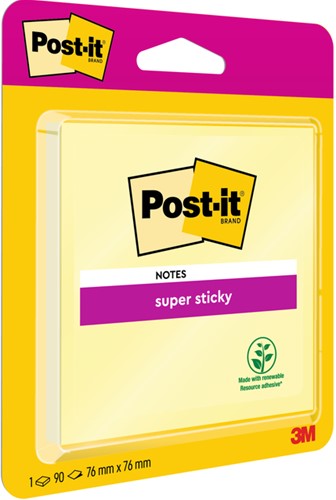 Memoblok 3M Post-it 6920-SSY Super Sticky 76x76mm geel