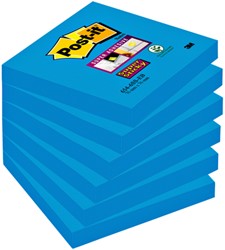 Memoblok 3M Post-it 654-SSEB Super Sticky 76x76mm blauw