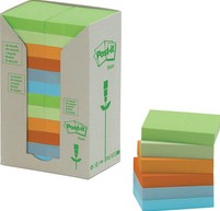 Memoblok 3M Post-it 654-1RPT 76x76mm 16 stuks recycled rainbow pastel-2