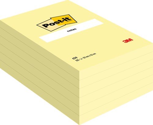 Memoblok 3M Post-it 659YEL 102x152mm geel