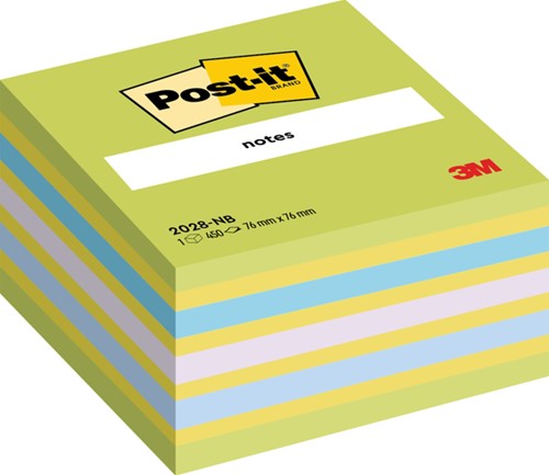 Memoblok 3M Post-it 2028NB kubus 76x76mm neon g/g/b/l 450vel