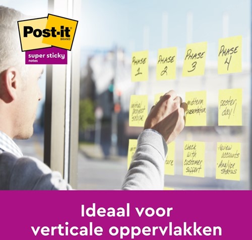 Memoblok 3M Post-it 655-P16 Super Sticky 76x127mm geel 14+2 gratis-3