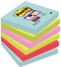 Memoblok 3M Post-it 655-SSMI Super Sticky 76x127mm Miami-2