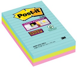 Memoblok 3M Post-it 4690 Super Sticky 101x152mm Miami-2