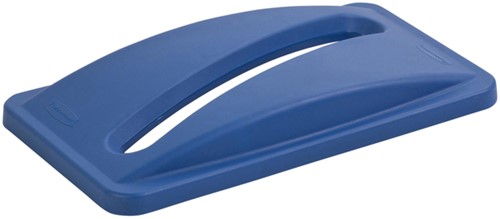 Afvalbakdeksel Slim Jim blauw voor papier