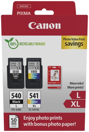 Inktcartridge Canon PG-540XL +  CL-541XL zwart + kleur