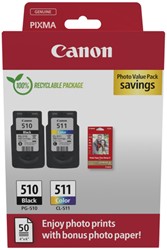 Inktcartridge Canon PG-510 + CL-511 zwart + kleur
