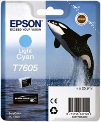 Inktcartridge Epson T7605 lichtblauw