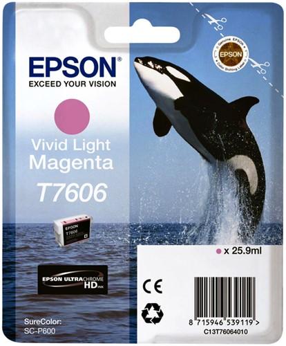Inkcartridge Epson T7606 levendig lichtrood