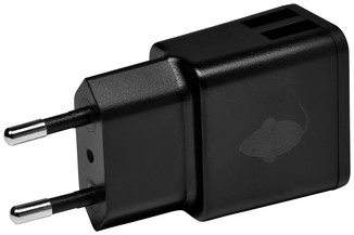 Oplader Green Mouse Dual USB-A 2.4A zwart