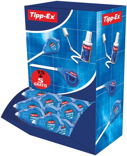 Correctieroller Tipp-ex 5mmx14m easy refill ecolutions doos à 15+5 gratis