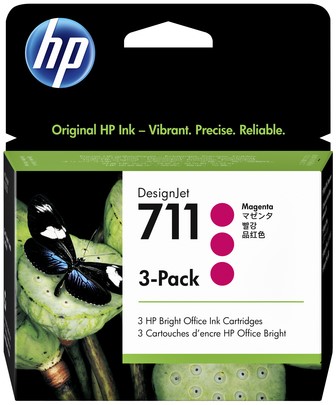 Inktcartridge HP CZ135A 711XL rood HC