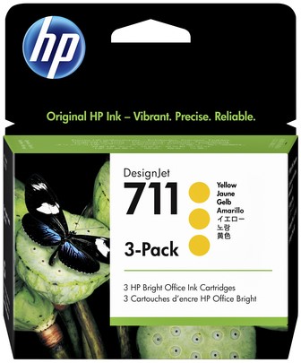 Inktcartridge HP CZ136A 711XL geel HC