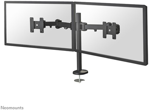 Monitorarm Newstar D960DG 2x10-27" op voet zwart