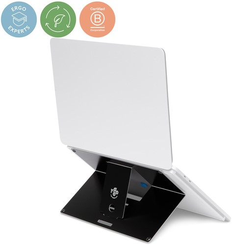 Ergonomische laptopstandaard R-Go Tools Riser attachable zwart