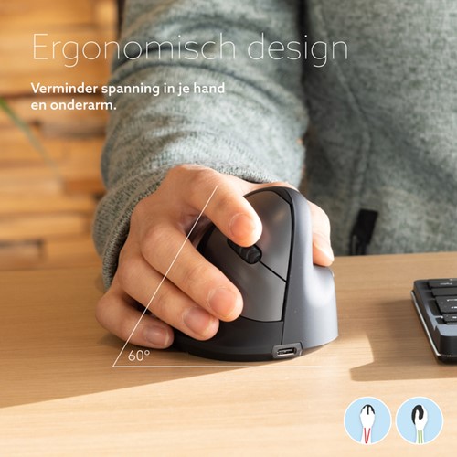 Ergonomische Muis R-Go Tools HE groot rechts draadloos-2
