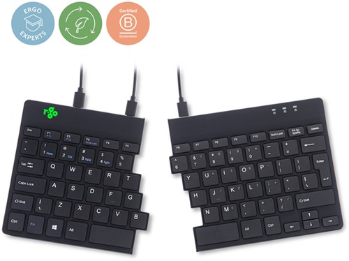 Ergonomisch toetsenbord R-Go Tools Split Qwerty zwart