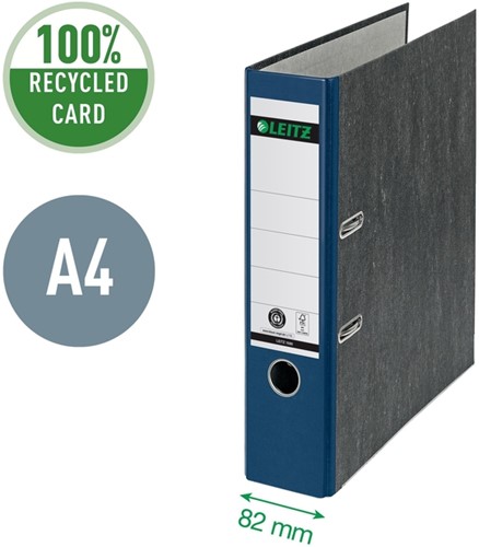 Ordner Leitz A4 80mm blauw gewolkt-3