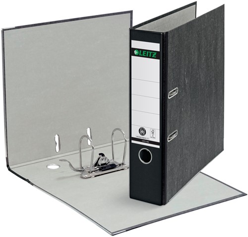 Ordner Leitz A4 80mm karton gewolkt zwart