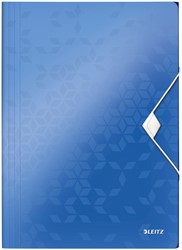 Elastomap Leitz WOW 3-kleps A4 PP blauw