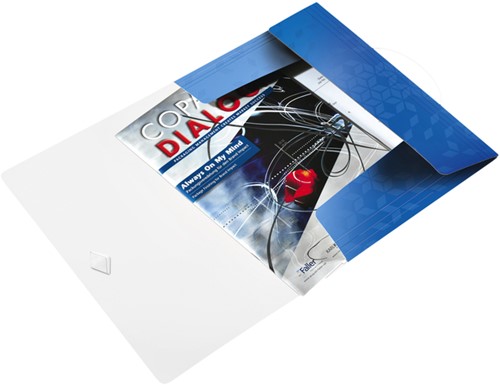 Elastomap Leitz WOW 3-kleps A4 PP blauw-2