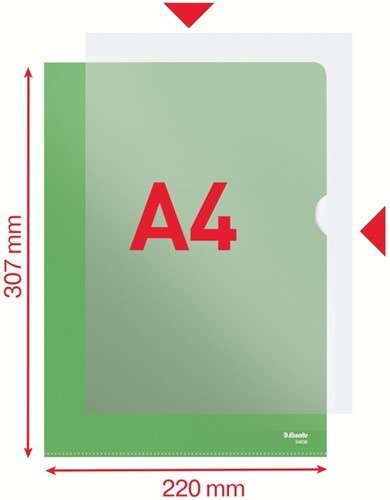 Insteekmap L-map Esselte standaard A4 PP groen-2