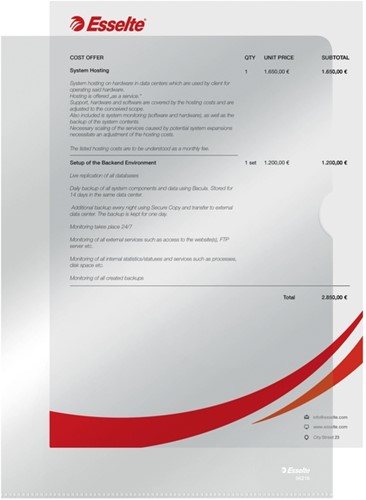 Insteekmap L-map Esselte standaard A4 PP transparant-3