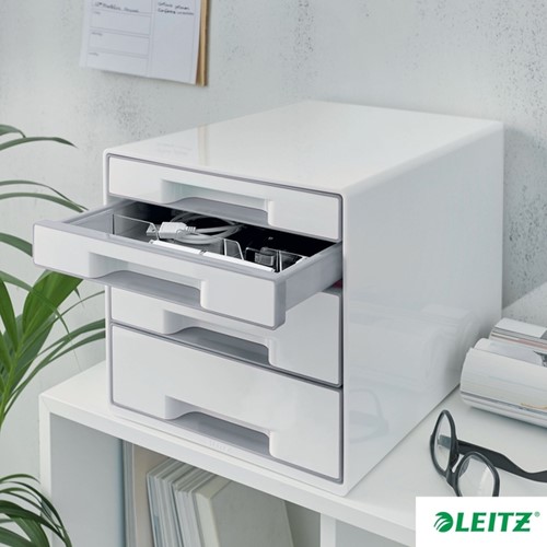 Ladenblok Leitz WOW 4 laden wit/grijs-3