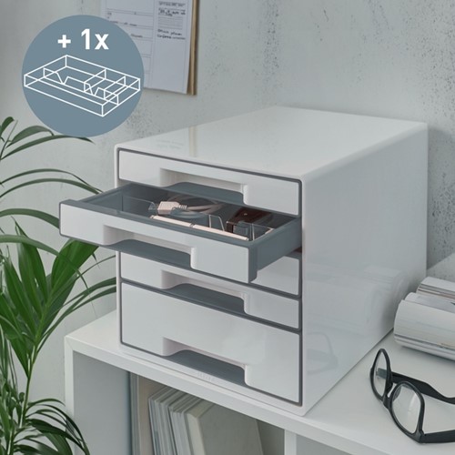 Ladenblok Leitz WOW 5 laden wit/grijs-2