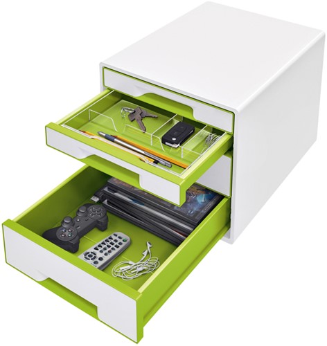 Ladenblok Leitz WOW CUBE 4 laden wit/groen-2